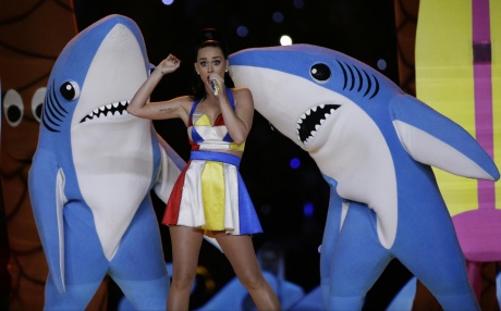 Katy Perry's Super Bowl Performance on Sunday, February 1, 2015 (Photo credit: (The Guardian News)