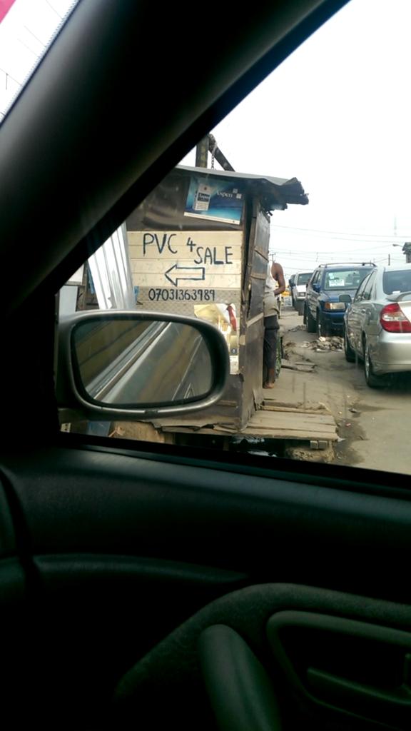 A shop in Ketu area of lagos State where PVCs are actually sold (Photo Credit: The Scoop)
