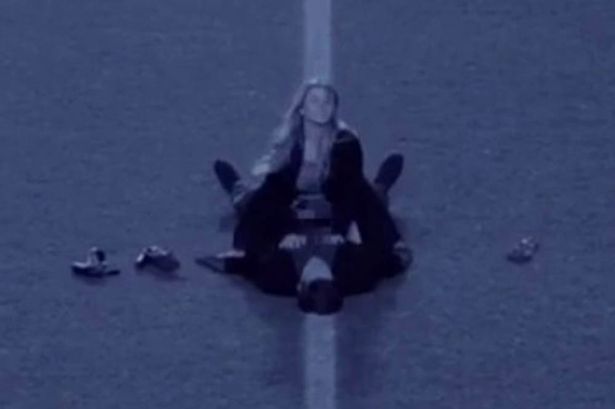 Randy couple have sex in the middle of a football pitch in London on Saturday, February 21, 2015. (Photo Credit: Showboat Vines/Twitter)