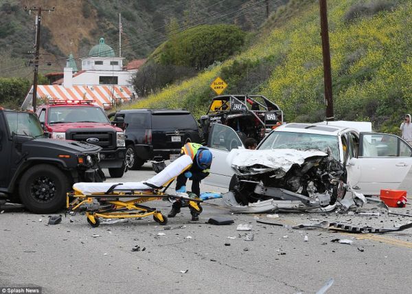 Bruce Jenner involved in a fatal car accident on Saturday, February 7, 2015 in Malibu on the Pacific Coast Highway (Photo credit: Mail Online)