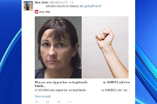 46-year-old Christina Lorena Reber, has been sentenced to 4 years behind bars after she ripped her boyfriend's penis because he asked for a break up in Indiana, United States. (Photo Credit: Worldwide Weird News)