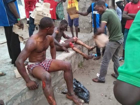 Survivors from the fire (Photo Credit: Linda Ikeji)