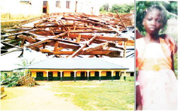 The new school block of Local Government Primary School completed in 2014 pictured with old school building whose roof crashed on pupils and their teacher, killing a 10-year-old pupil, Fibian Lawal in Ogun state. (Photo Credit: Punch)
