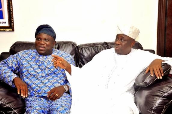 The Lagos State Governor-elect, Akinwunmi Ambode on Monday, April 13, 2015 visited the traditional ruler of the state, Oba Rilwan Akiolu.