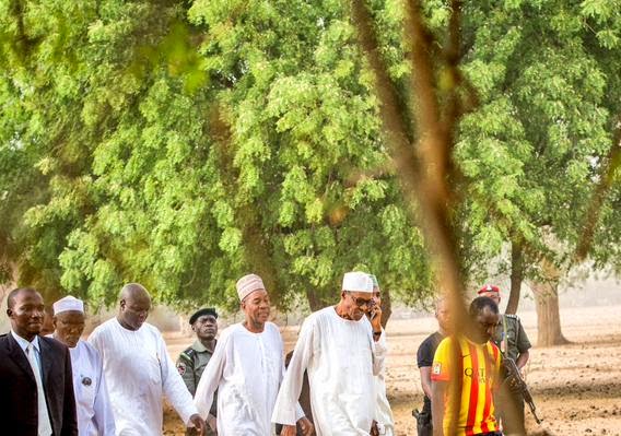 Gneral Buhari at his farm in Daura, Katsina State (Photo credit: Bayo Omoboriowo)