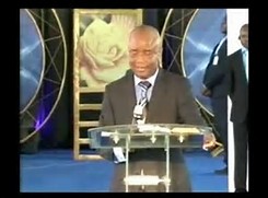 The General Supritendent of Assemblies Of God Nigeria, Rev. Dr. Chidi Okoroafor at a convention in Okpoto, Ebonyi state.