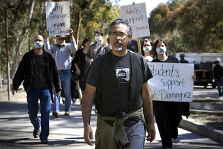 Associate Professor Ricardo Dominguez, who takes Visual Arts 104A: Performing the Self, has ordered students to show up for their final exams absolutely naked or risk failure. (Photo Credit: ABC10)