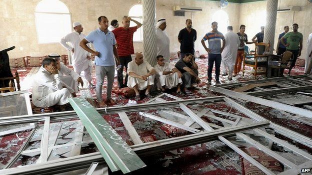 interior of the mosque after the attack (Credit: )