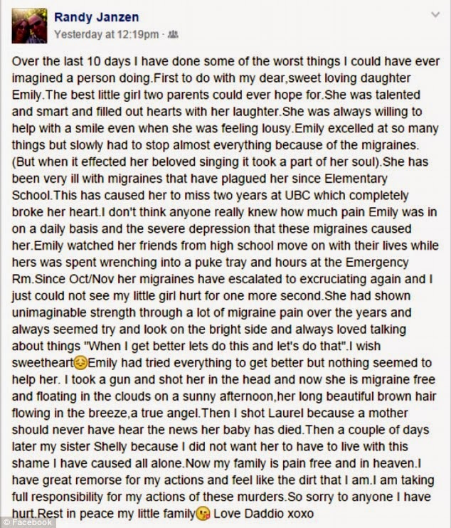 Randy Janzen's Facebook post