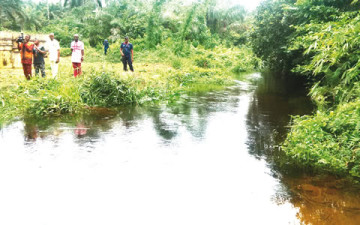 Atang River in Akwa Ibom State where eight pupils drowned on their way back from school. (Photo Credit: Punch)