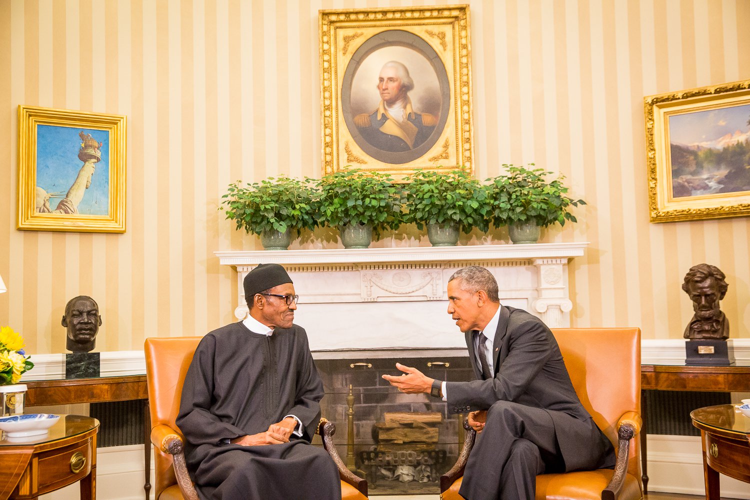 President Muhammadu Buhari with US President Barack Obama on July 20, 2015 | White House Photo