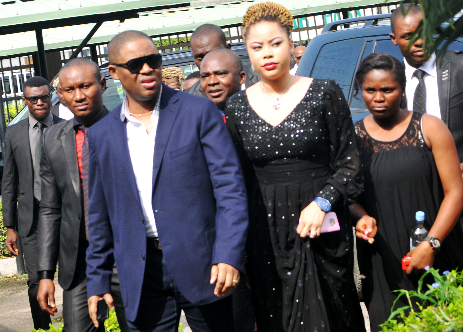 Chief Femi Fani-Kayode (3rd-l) and wife, Precious Chikwendu