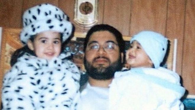 Shaker Aamer with two of his children, pictured before his imprisonment | PA
