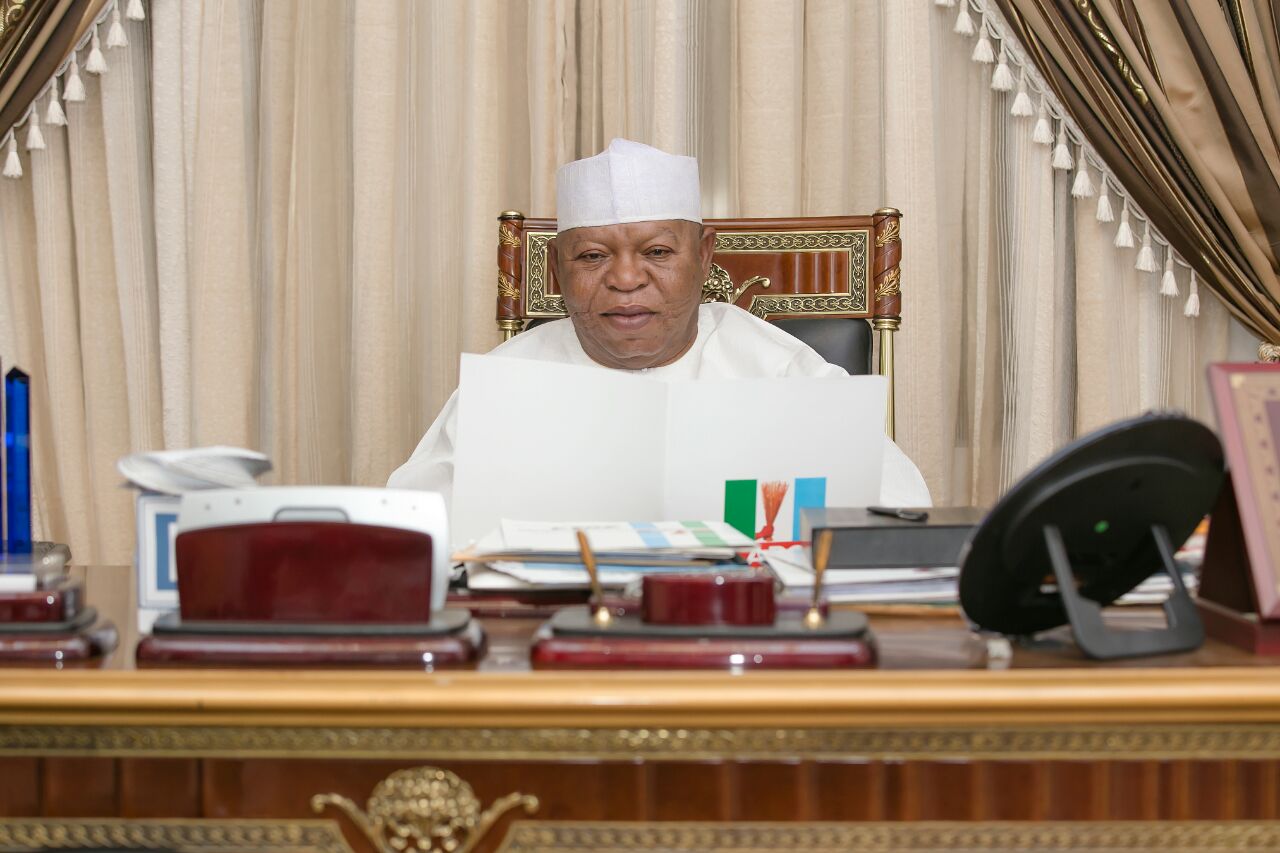 FILE: The late Prince Audu Abubakar, former governor of Kogi State and All Progressives Congress candidate for governor pictured during a campaign rally