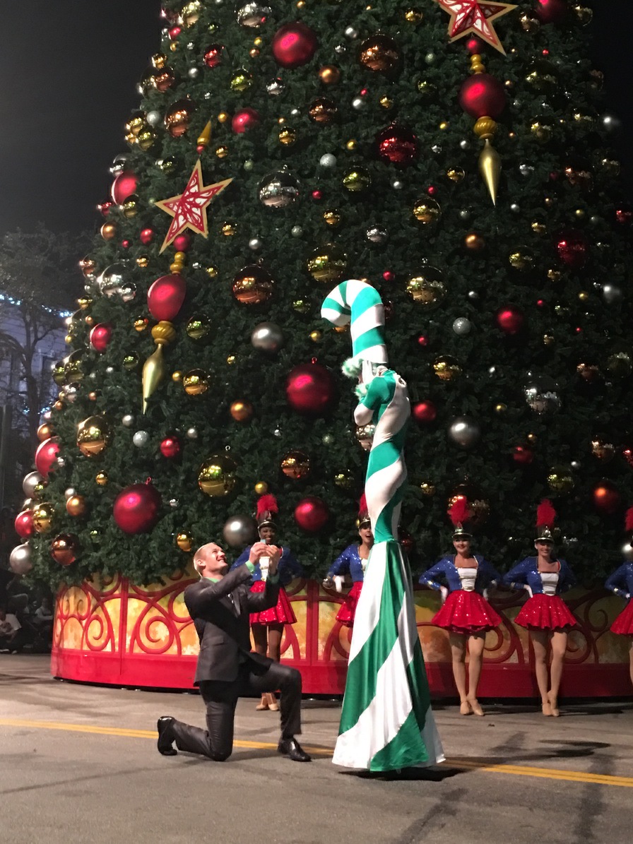 Man Proposes To Girlfriend Wearing Candy Cane Costume | Reddit