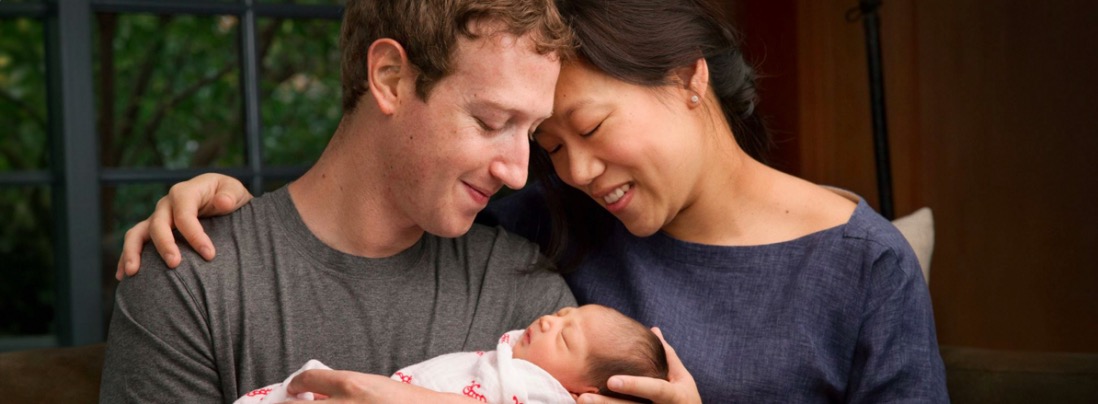 Mark Zukerberg and wife, Pricillia with their newborn daughter Max | Facebook/Mark Zukerberg