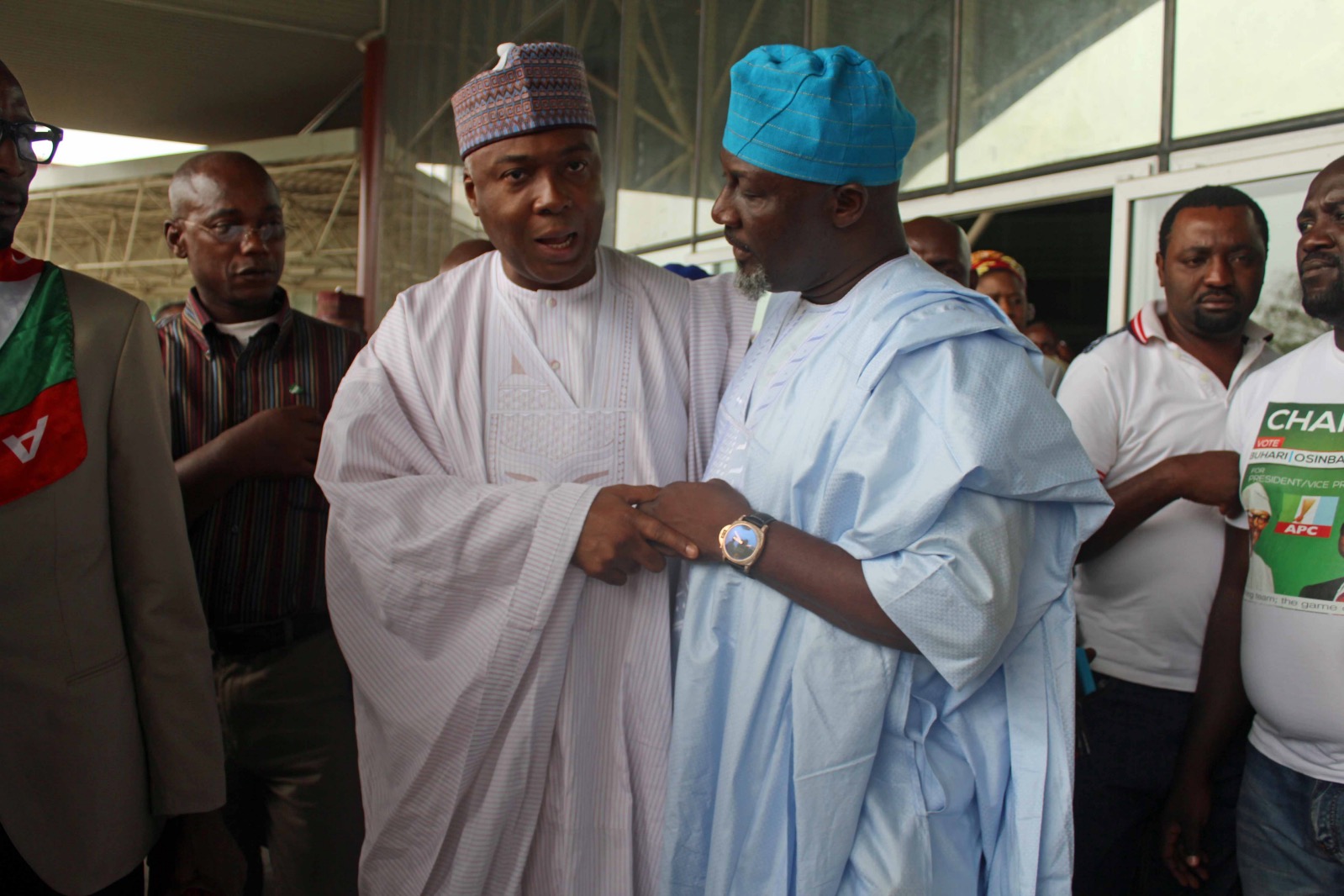 Senator Dino Melaye, Bukola Saraki, Abdullahi Adamu