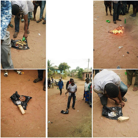 Popular pastor identified as Stephen Maduabuchi caught trying to bury charms ahead of crusade at Umuika Okwu Olokoro in Umuahia, Abia State | AIT 