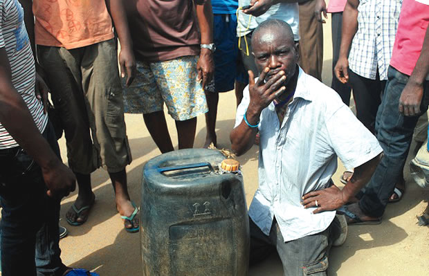 Suspected fuel thief, Kenneth Eze 