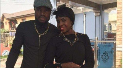Super Eagles and Amkar Perm of Russia player, Fegor Ogude, and wife Maimunat Ogude | The Cable