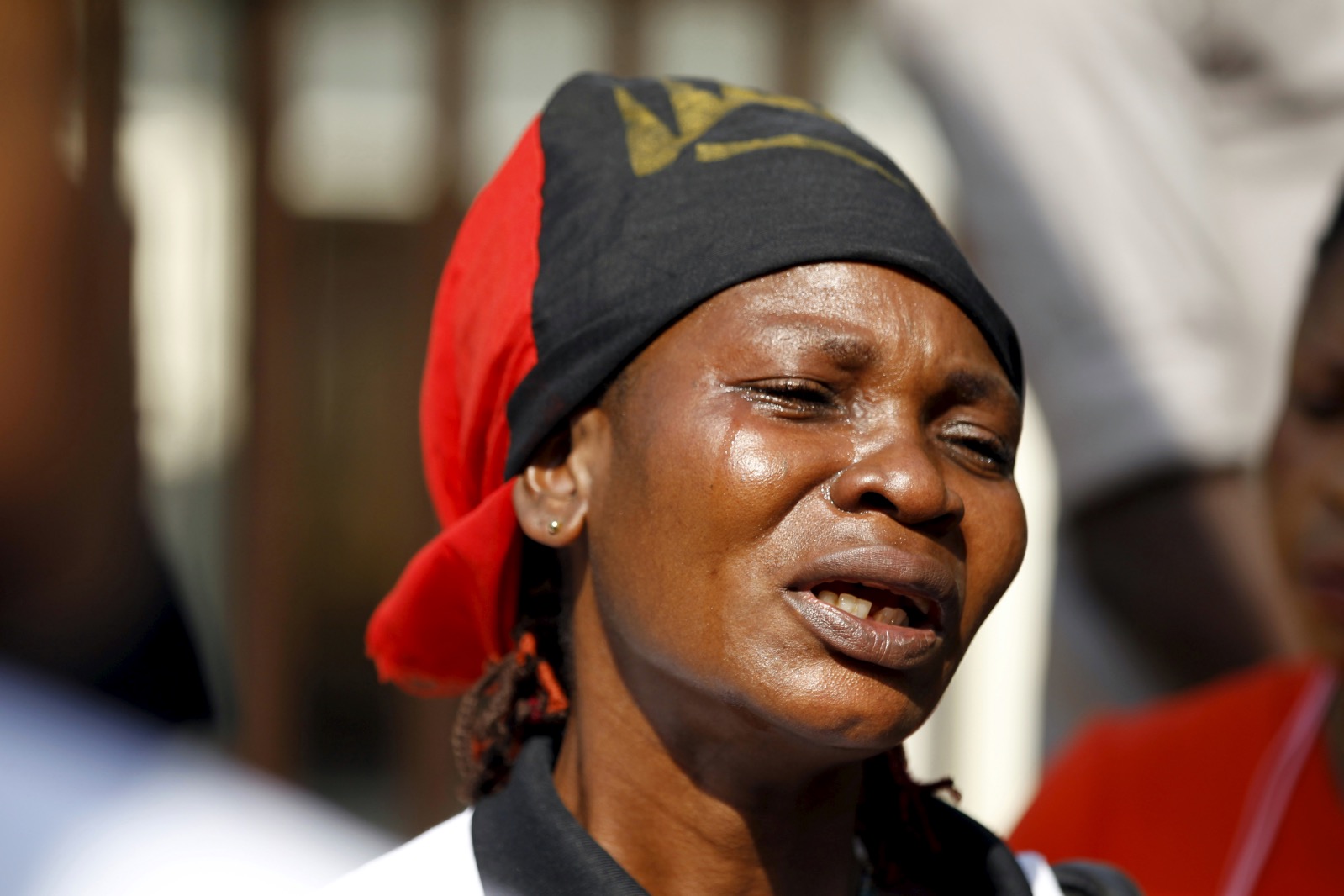 Fani-Kayode rising sun A Biafra supporter cries during a rally in support of Nnamdi Kanu