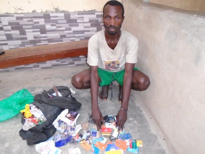 39-year-old Lanrewaju Jaiyeola,who feigned madness was arrested with 22 ATM cards, phones, bank tellers in Lagos State | Vanguard