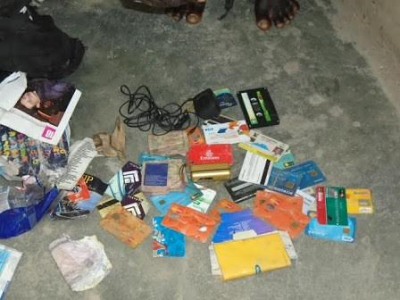 Some of the items recovered from the 'mad man' in Lagos State