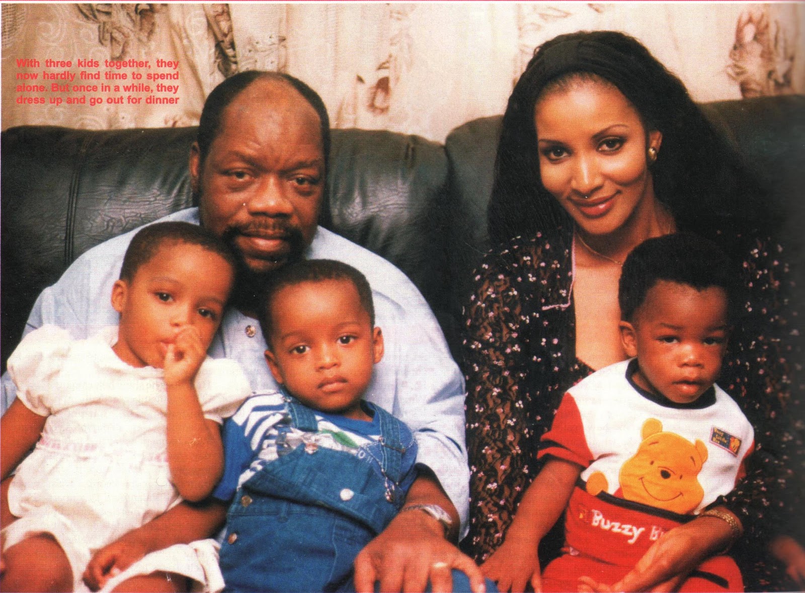 The late Emeka Ojuwkwu with Bianca and their three children in an undated photo