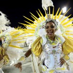 Revelers of Estacio de Sa samba school p