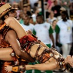 Revellers of Grande Rio samba school per