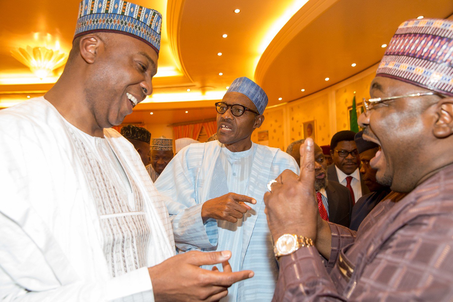 Senate President Bukola Saraki President Muhammadu Buhari