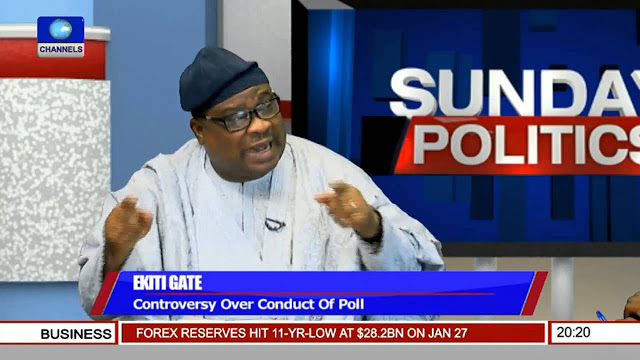 Tope Aluka making his allegations on TV | Screengrab from Channels TV