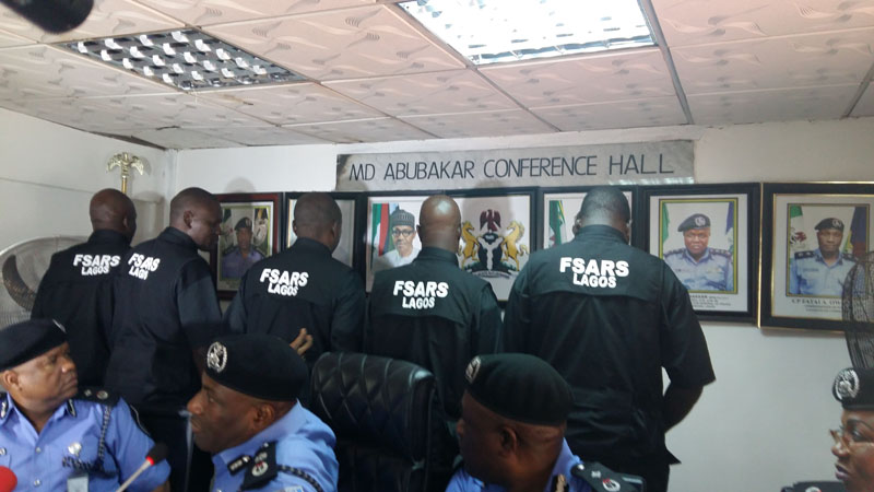 Police Special Anti-Robbery Squad, SARS now have their own uniforms. The uniforms were unveiled by Lagos State Commissioner of Police, Mr. Fatai Owoseni on behalf of the Inspector-General of Police. | NPF Photo