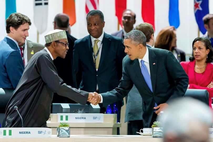 MADNESS: The Buhari and Obama handshake snapshot that brought wild jubilation to online APC supporters.