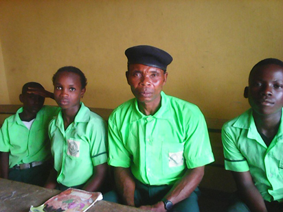 60-year-old Adalabu Seribor,  JSS 2 student of Izon College, Bomadi- Overside in Bomadi Local Government Area, Delta State.