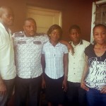 Emeka Umeagbalasi with close relatives of the three slain IPOB members