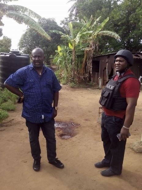 Assassinated PDP chieftain, Chief Lucky Ajie (Idu) (Right). 