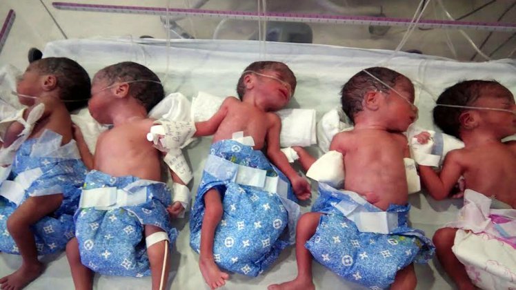 An Indian mother has welcomed five healthy daughters through normal delivery in just over half an hour | Caters