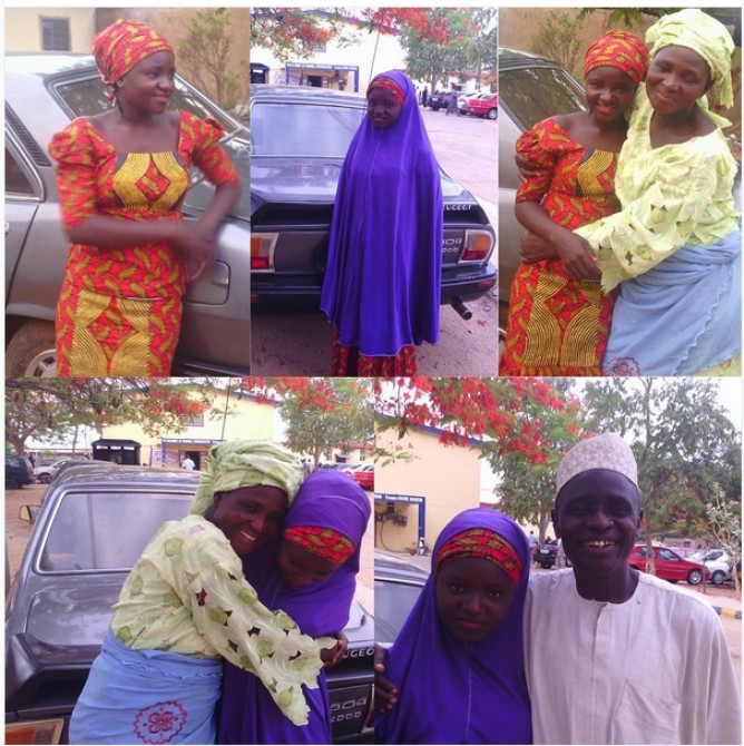 13-year-old Christian girl, Alheri Grace Bawa, who was abducted and forcibly converted to Islam in Bauchi State reunites with her family on Monday, May 23, 2016.