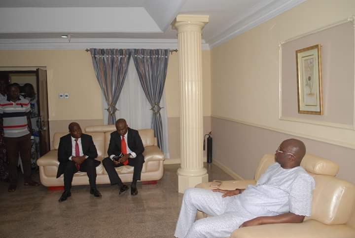 Officials of Zenith Bank during a visit to Governor Ayo Fayose of Ekiti State in the Government House, Ado Ekiti on Thursday, June 23, 2016