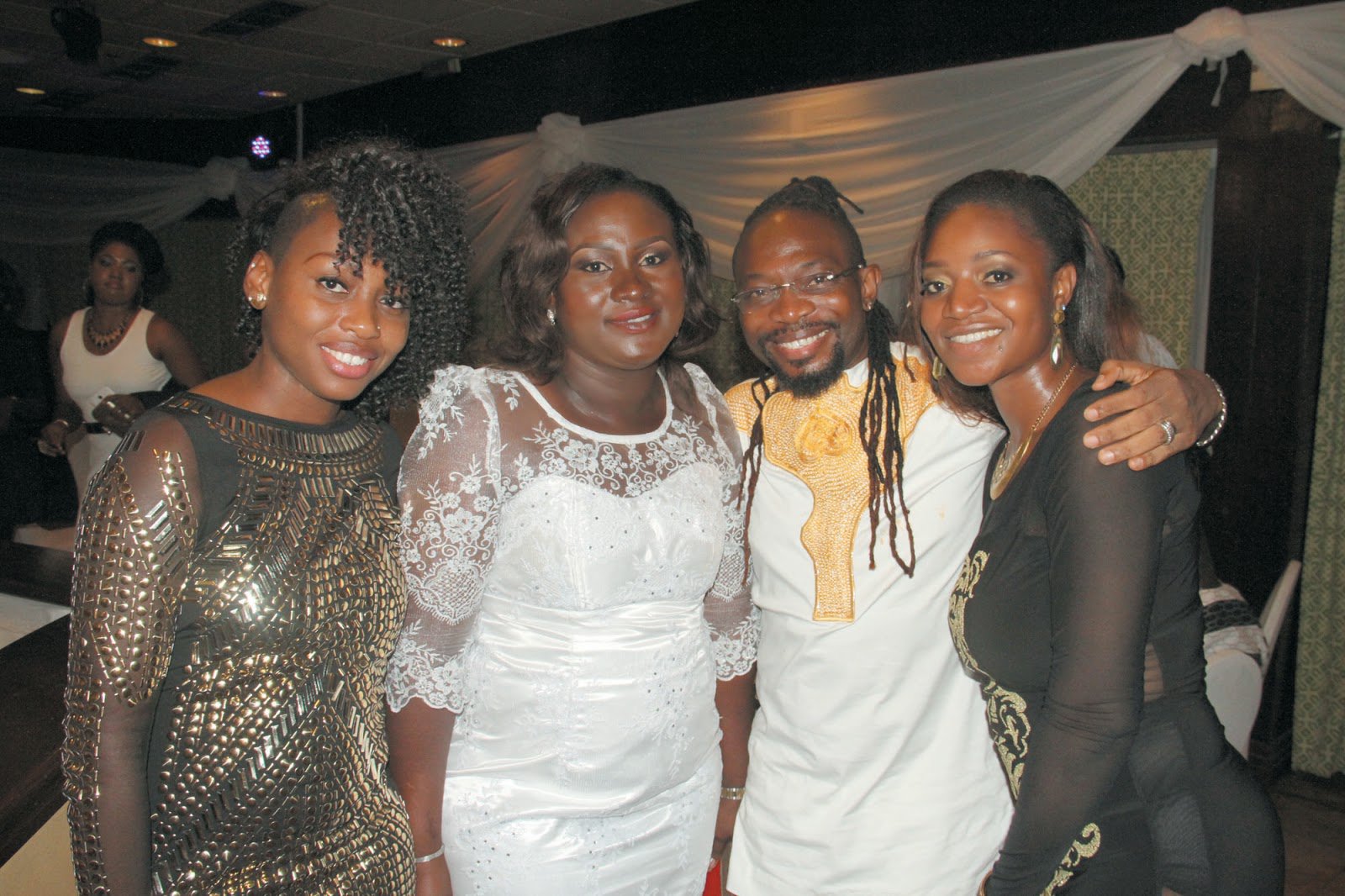 OJB Jezreel and his wives, June, Mabel (2nd left), and Korede