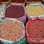 Closeup Bags Dried Beans Local Market Shangha China