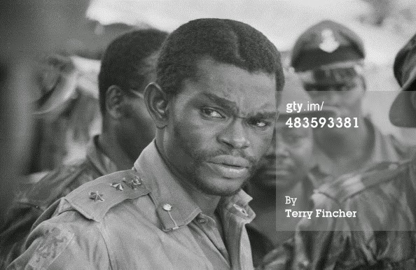Major Adekunle Benjamin in a war time photo | Terry Finch/Getty Images