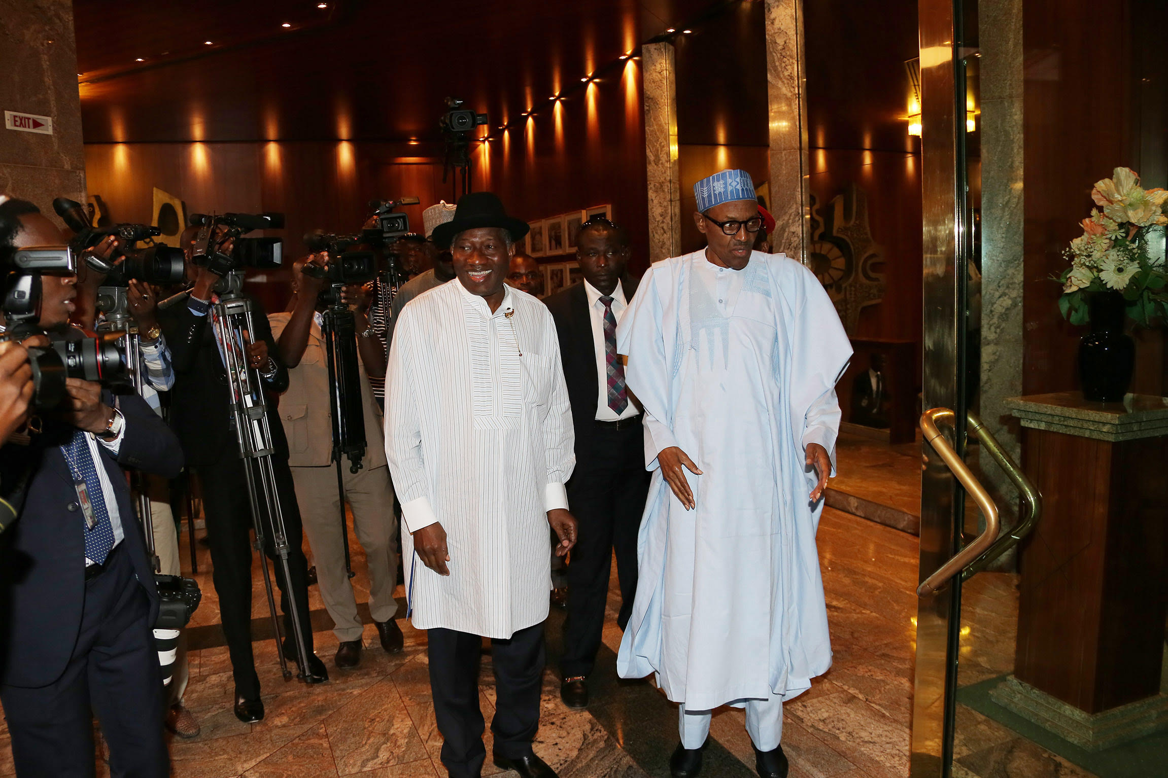 President Buhari receives former President Goodluck Jonathan at the Presidential Villa, Aso Rock, Abuja on August 3, 2016 | Sunday Aghaeze/State House Photo