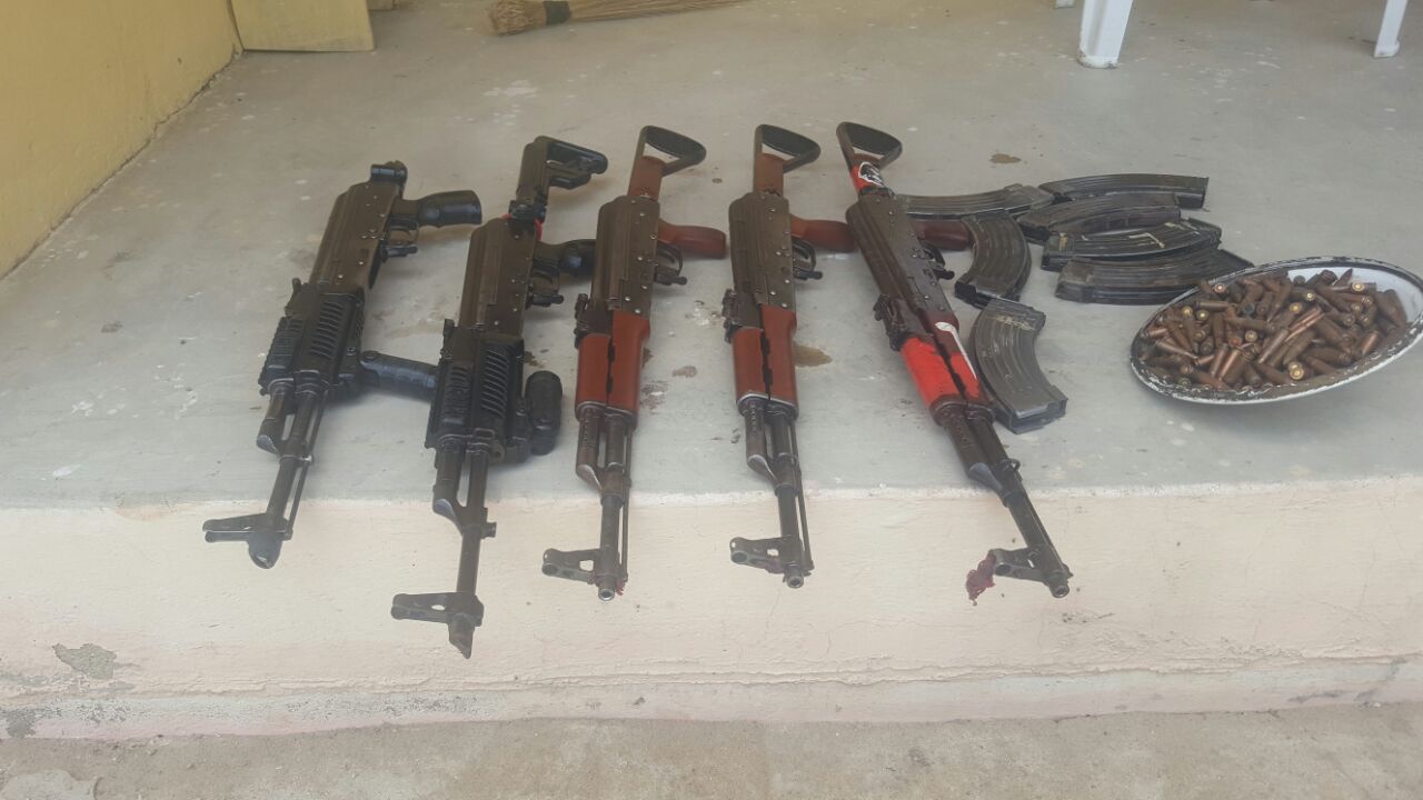Some of the weapons recovered from Boko Haram on July 31, 2016 | Nigerian Army Photo