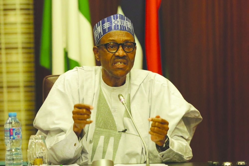 Nigerian Wailers NLC Nigeria's President Muhammadu Buhari