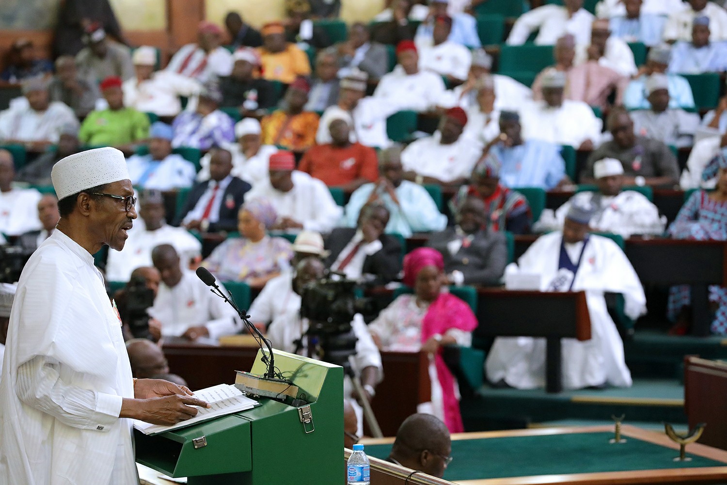 President Buhari presents 2017 National Budget to a joint session of the National Assembly