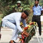 Mimiko on armed forces remembrance day.
