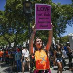 Womens rights and anti Trump march