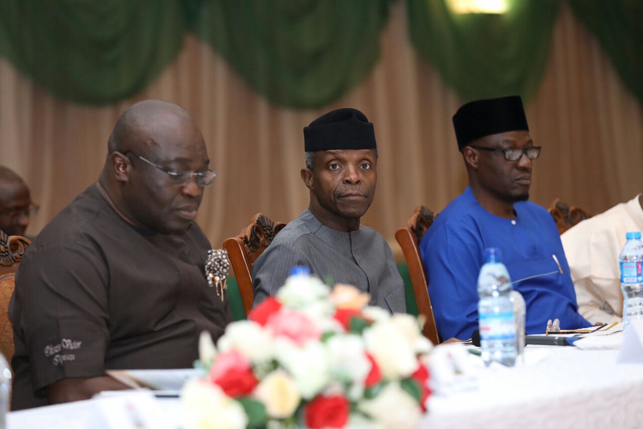 Niger Delta Abia Governor, Dr. Okezie Ikpeazu Yemi Osinbajo